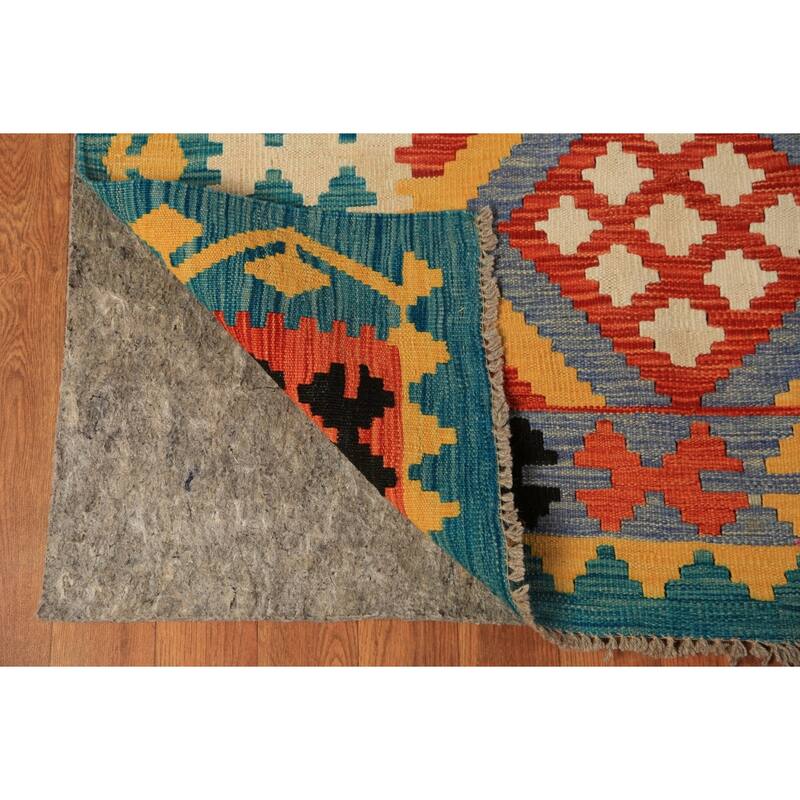 South Western Style Kilim Oriental Area Rug Hand-Woven Wool Carpet - 8'4"x 9'8"