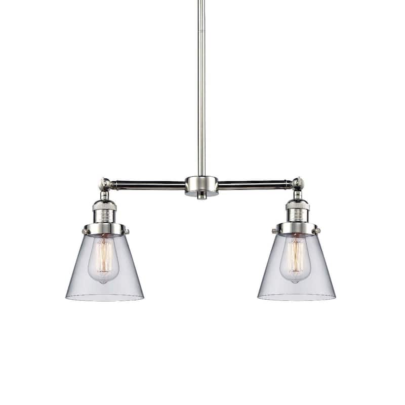 Innovations Lighting Small Cone 2 Light 21" Wide Linear Chandelier