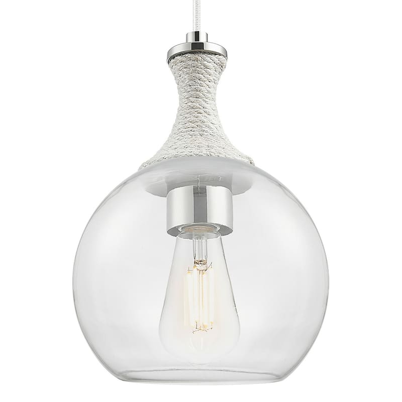 Innovations Lighting 415-1PR-G122-8 Astor 8" Wide Rope Detailed Cord - Polished Nickel