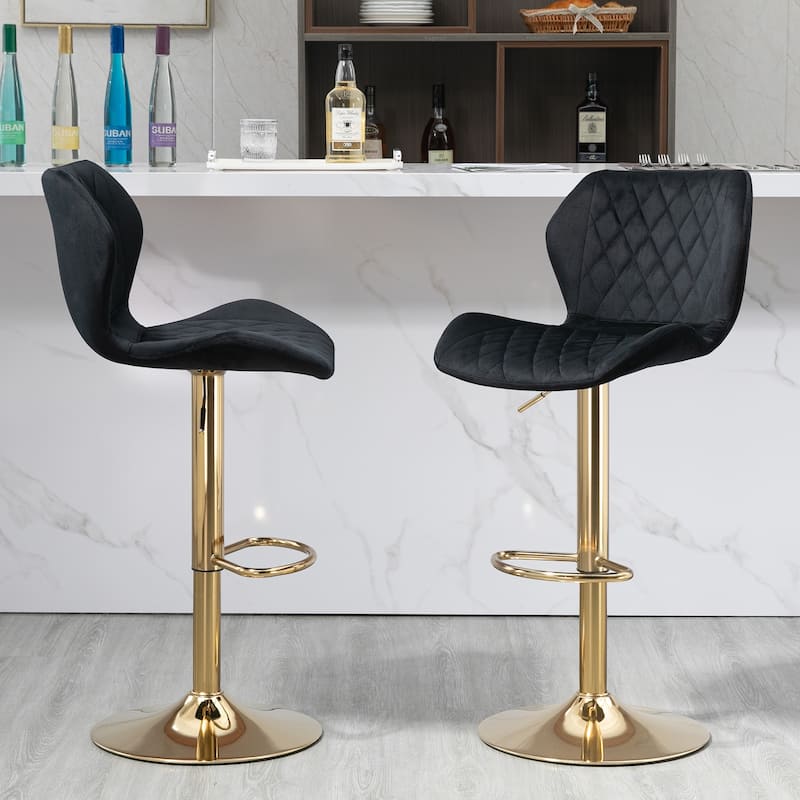 Adjustable Swivel Bar Stools Set Of 2