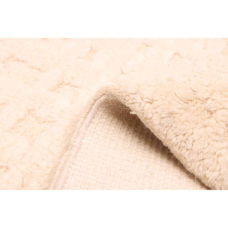 ECARPETGALLERY Hand-knotted Looma Cream Wool Rug - 8'0 x 9'8