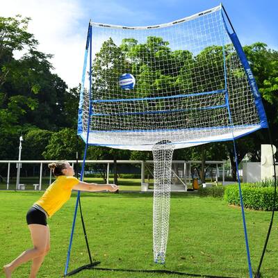 Volleyball Training Equipment Net, Adjustable Volleyball Practice Net Station - 11*18FT