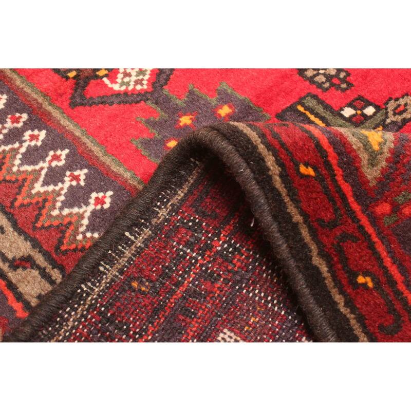 ECARPETGALLERY Hand-knotted Andelz Red Wool Rug - 4'2 x 6'6