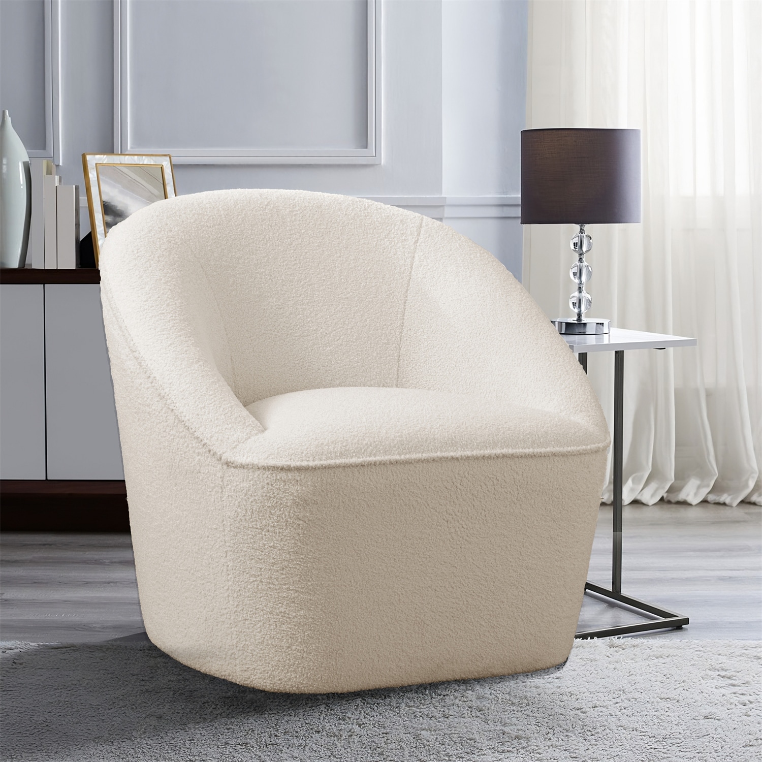 Performance fabric sales swivel chair