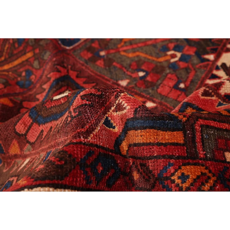 ECARPETGALLERY Hand-knotted Kayseri Vintage Dark Red Wool Rug - 7'0 x 9'11