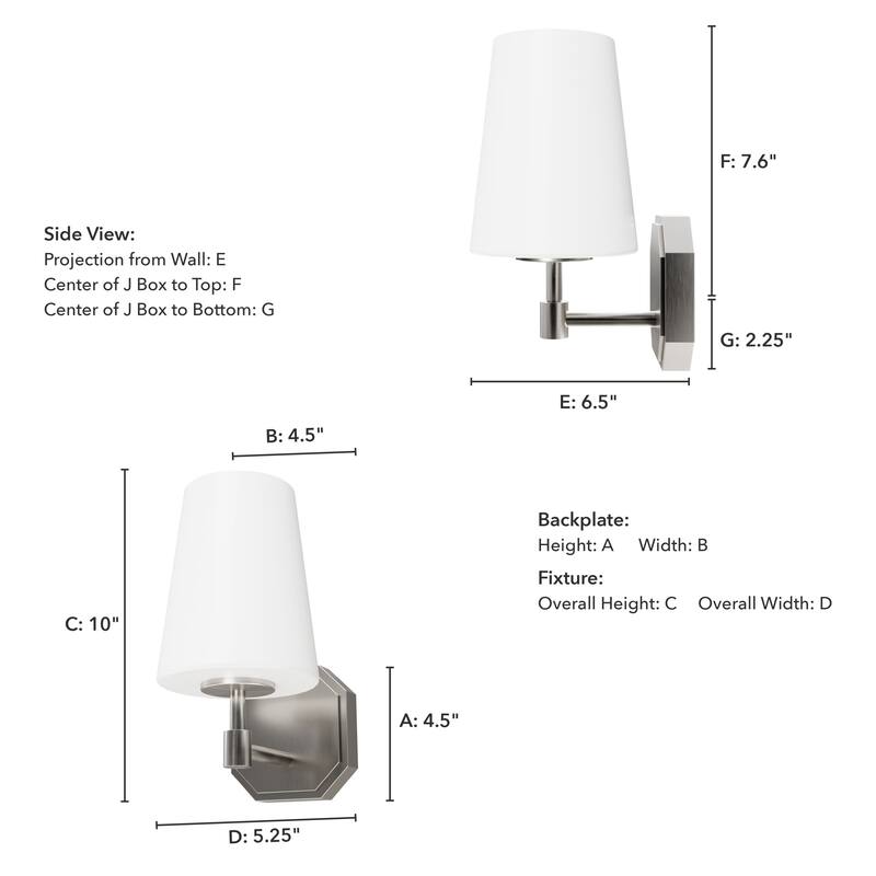 Hunter Nolita 1 Light Wall Sconce - Contemporary, Transitional
