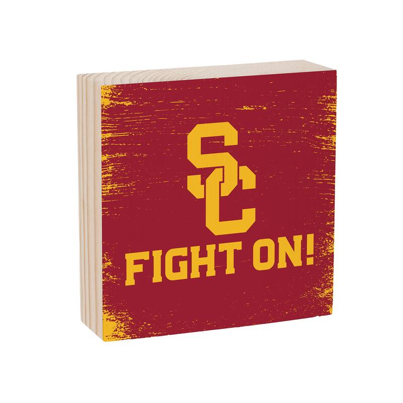 University of Southern California Wooden Tabletop Mantel Shelf Sign