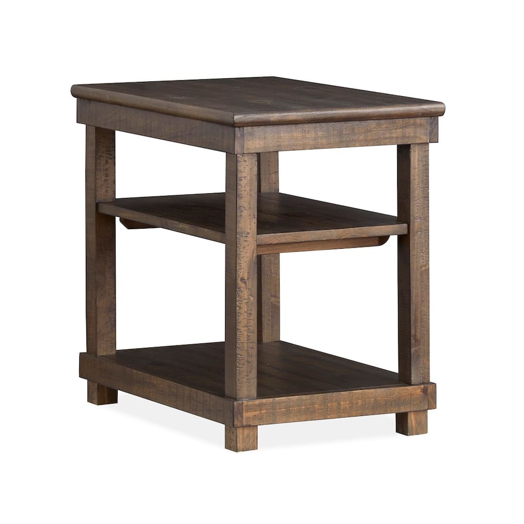 Magnussen Home Smithton Homestead Brown Chairside End Table - 18''W x 26''D x 25''H