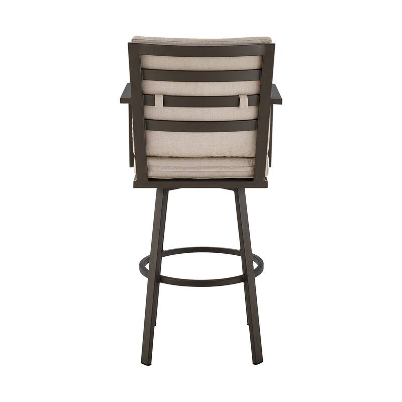 Don Black or Brown All Weather Outdoor Patio Bar Height Swivel Stool
