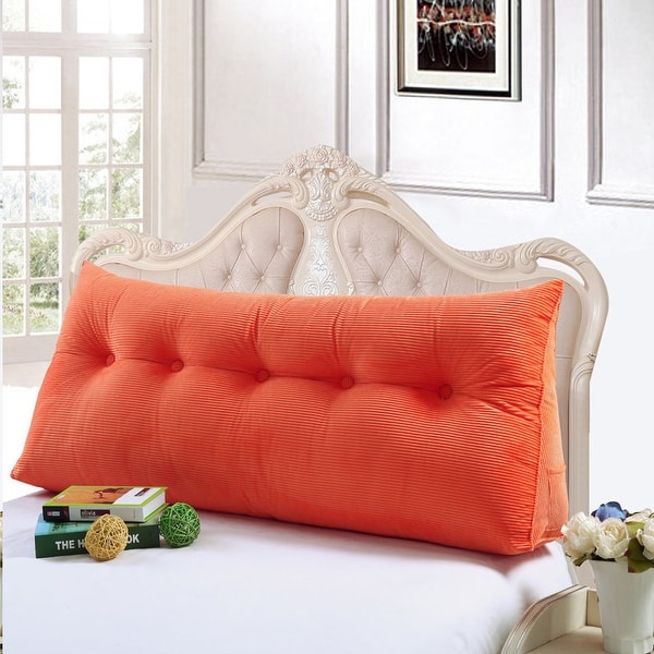 WOWMAX Backrest Bed Wedge Reading Pillow Daybed Headboard Orange On Sale Bed Bath Beyond 28621739