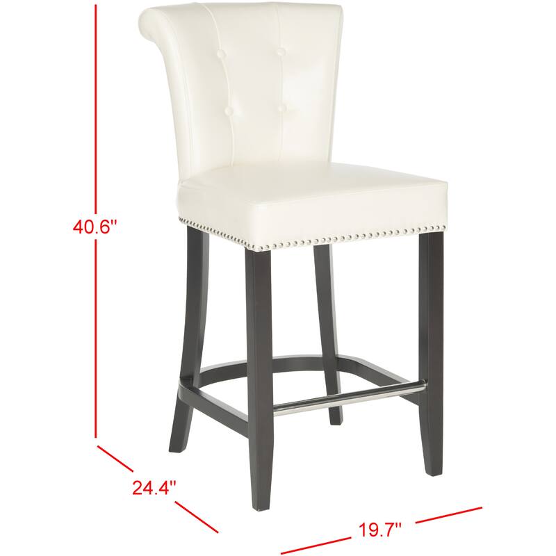 SAFAVIEH Deedee Charcoal Ring Counter Stool - 19.6" x 24.2" x 39.8" - 20Wx24Dx40H