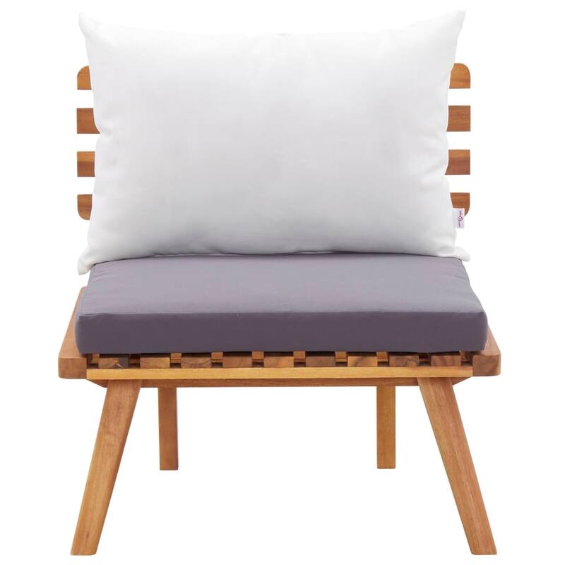 vidaXL Patio Lounge Set Outdoor Sectional Sofa Set Table Solid Wood Acacia - 23.6" x 25.6" x 25.6"