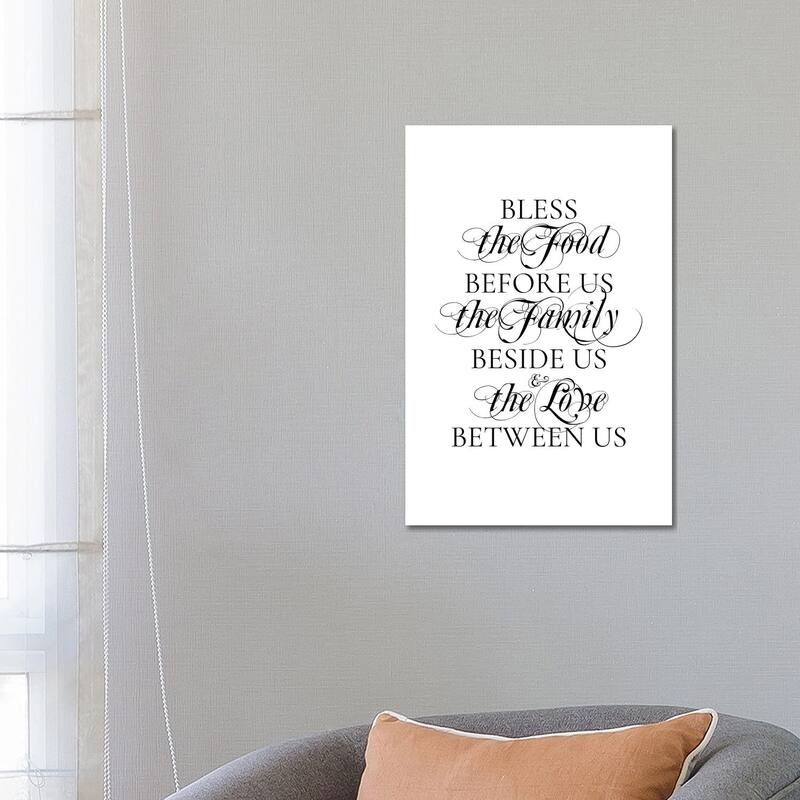 iCanvas "Bless the Food" by Alchera Design Posters Canvas Print - 26x18x1.5