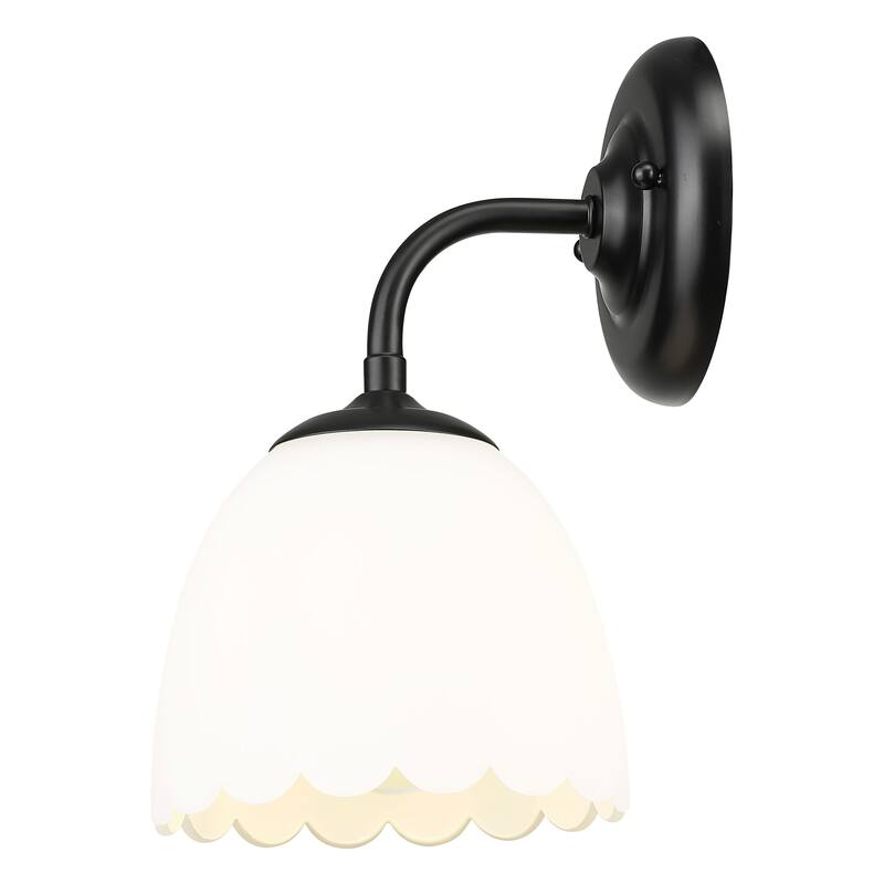 Golden Lighting Dorinda 1-light Wall Sconce in Matte Black