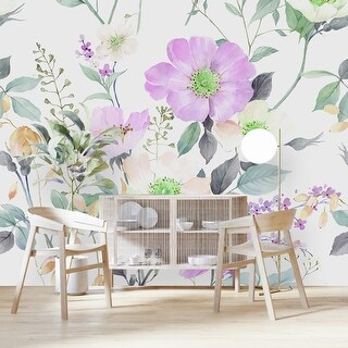 Gentle Flowers Wallpaper Peel and Stick and Prepasted - Bed Bath ...