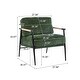 preview thumbnail 9 of 12, 27.56" Modern Accent Chair with Plush Cushions, Minimalist Metal Frame, and Wooden Armrest Design