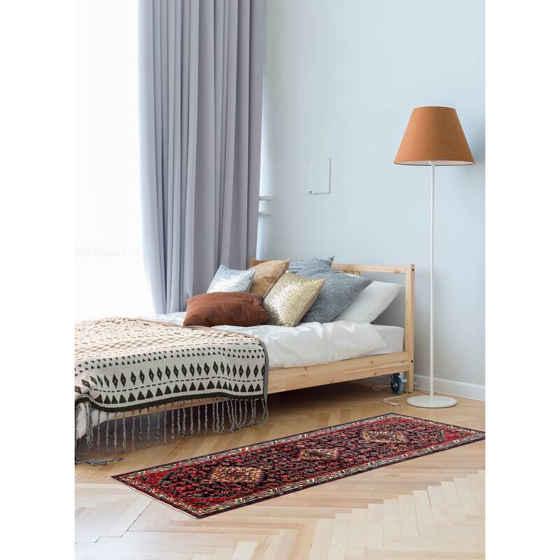 ECARPETGALLERY Hand-knotted Konya Anatolian Dark Navy Wool Rug - 3'5 x 10'0