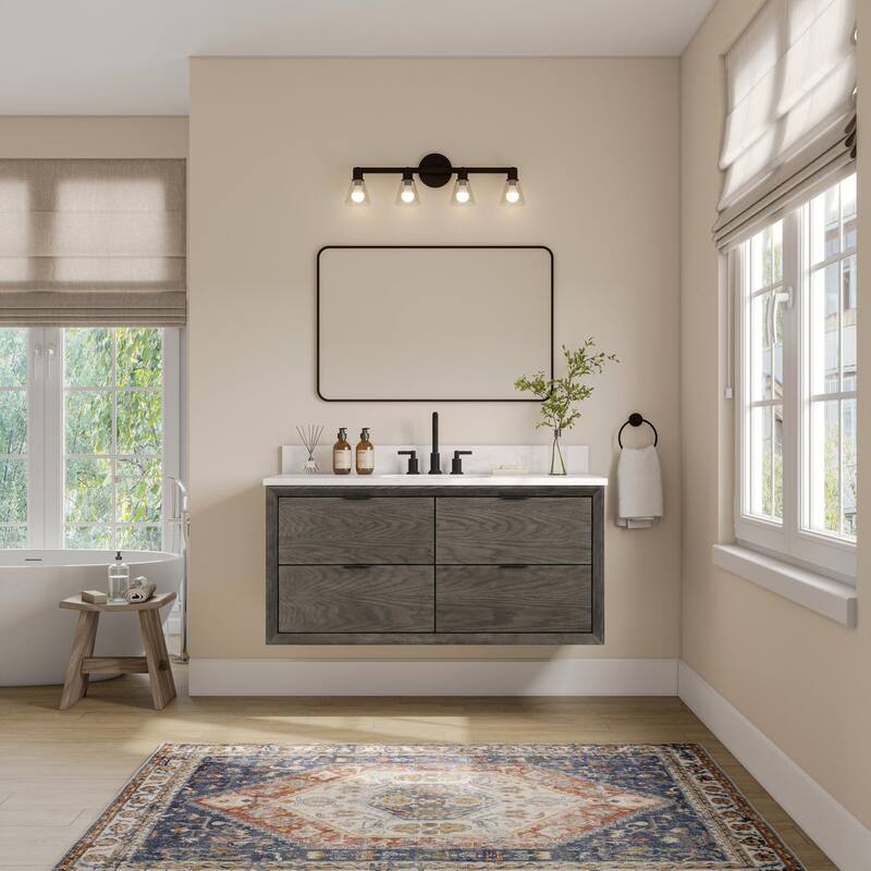Legion Furniture WH25 Solid Wood Contemporary Bathroom Vanity with 1" thick Artificial top