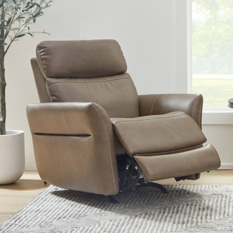 Artemis Dove Power Rocking Recliner with Power Headrest, Lumbar, Heat & Massage by Flexsteel