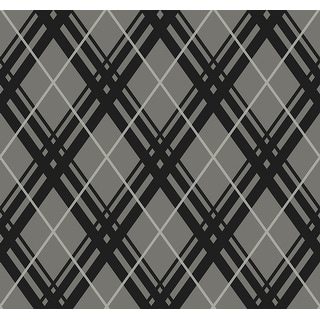 Seabrook Designs Bias Diamond Plaid Unpasted Wallpaper