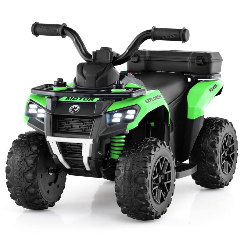 Costway 6V Toddler Ride On Electric Car ATV with Lights & Music & USB - See Details - Green