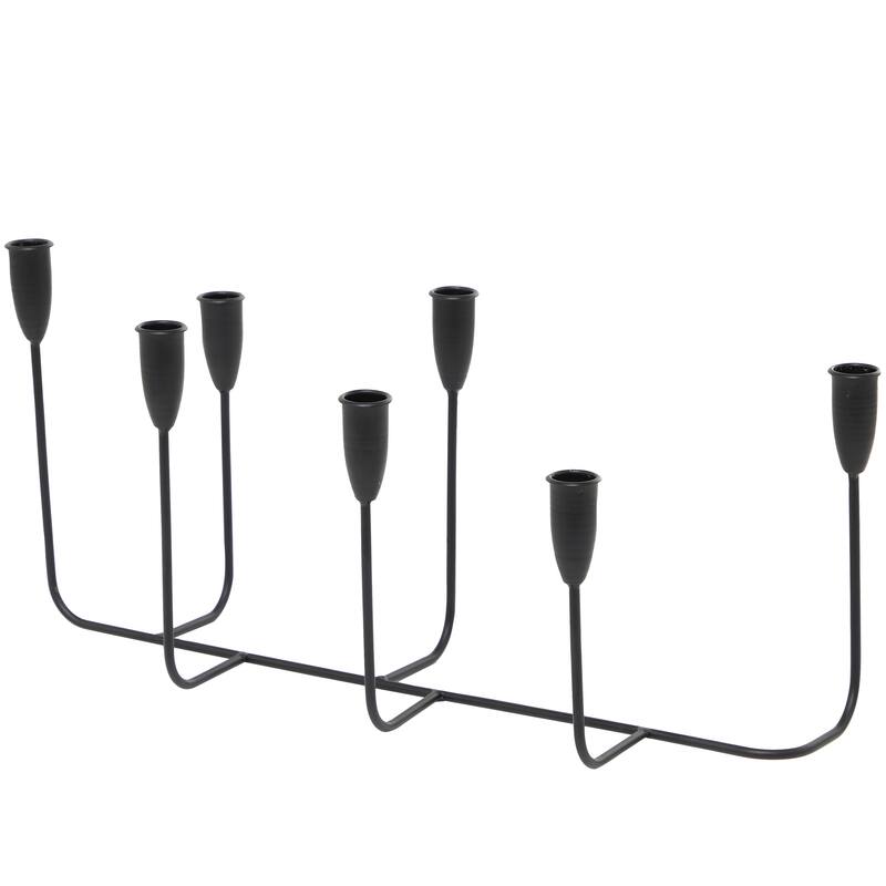 CosmoLiving by Cosmopolitan Black Metal Tapered 7 Plate Candelabra