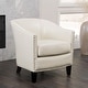 preview thumbnail 7 of 5, Austin Ivory Bonded Leather Club Chair by Christopher Knight Home Ivory