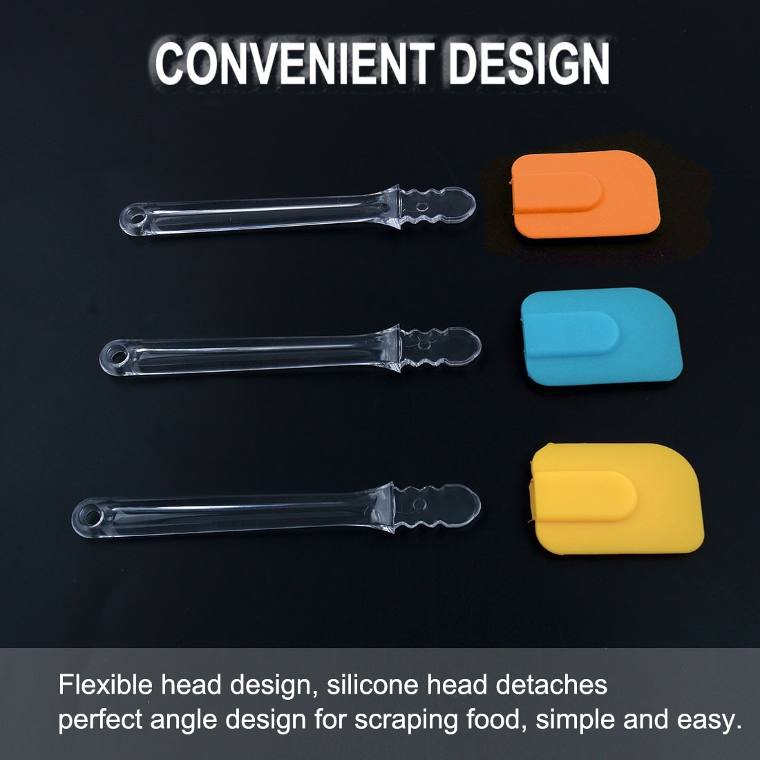 3pcs Silicone Spatula Heat Resistant Rubber Scraper for Cooking Baking - 3  Pcs - On Sale - Bed Bath & Beyond - 31224867