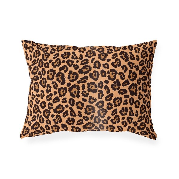 LEOPARD PRINT NATURAL Lumbar Pillow By Kavka Designs Bed Bath