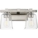 preview thumbnail 1 of 3, Maxim 21382CL Cubos 2 Light 14" Wide Vanity Light Satin Nickel