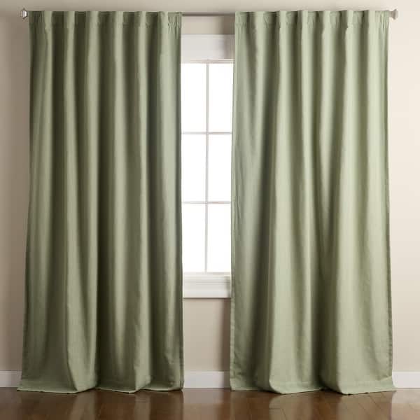 TOWN & COUNTRY LUXE Oslo Double Layer Curtains - Room Darkening & Sheer, 52x96, Beige, 2-Pack