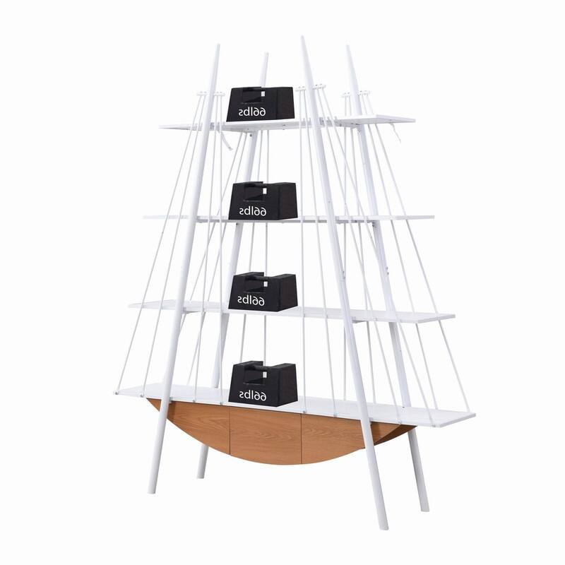 70.87" Industrial 4-Tier Open Storage Shelf with Drawer, Wooden & Metal Freestanding Bookcase