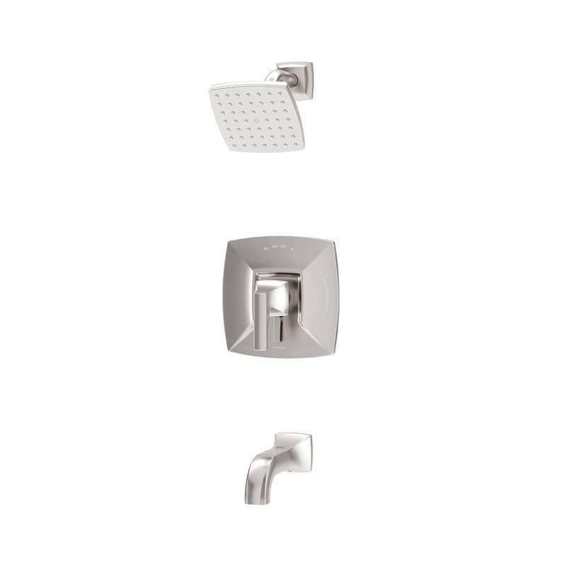 Symmons S569215TRM Oak Tub and Shower Trim Package with 1.5 GPM Single - Satin Nickel