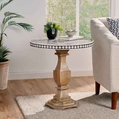 Hilliard Boho Handcrafted Mango Wood Side Table by Christopher Knight Home