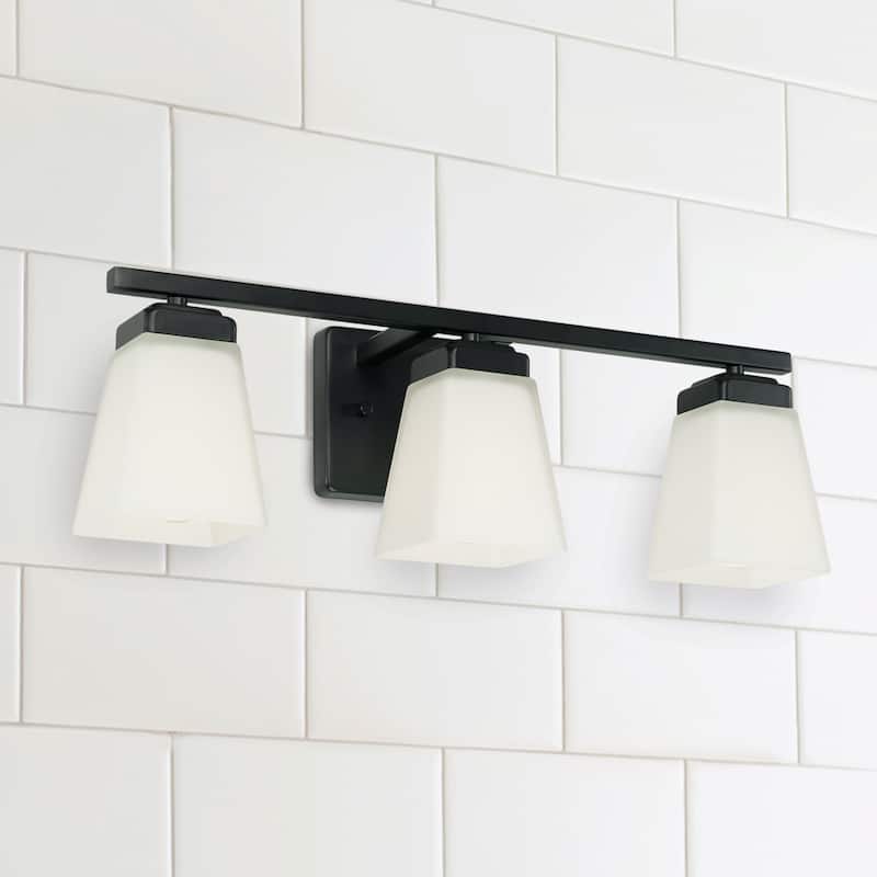 Baxley 22-inch 3-light Bath/ Vanity Fixture w/ Soft White Glass