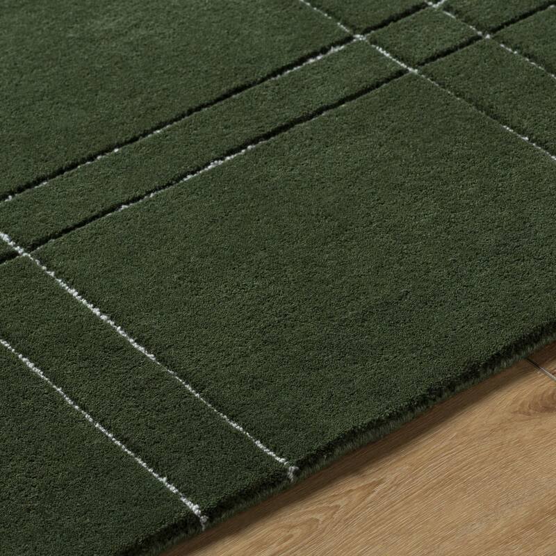 Keshaun Casual Solid Color Wool Area Rug