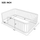 preview thumbnail 36 of 34, Wooden Floor Bed Frame Toddler Bed with Fence Guardrails, Twin/Full Size Montessori Bed Floor Platform Bed for Kids