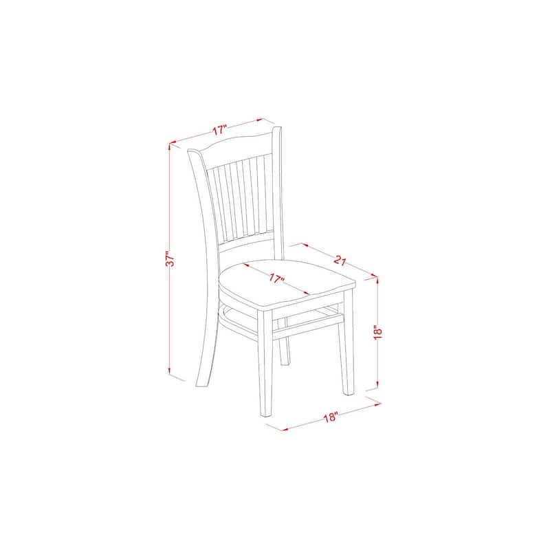 Dining Table Set - 5 Piece Kitchen Table with Chairs - Modern Rectangular Table Set