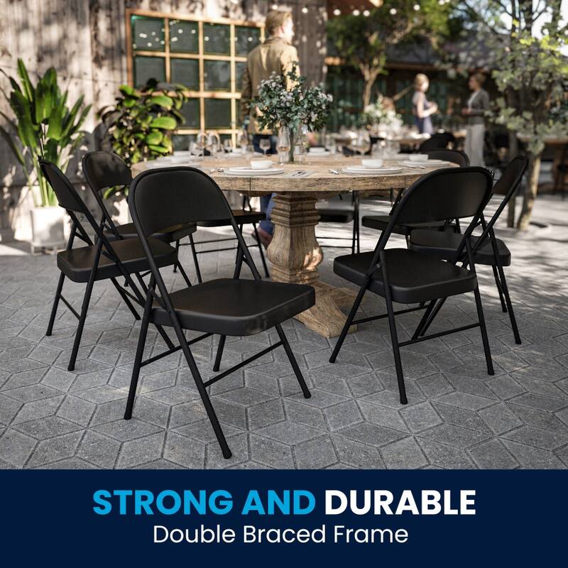 4 Pack Double Braced Metal Folding Chair