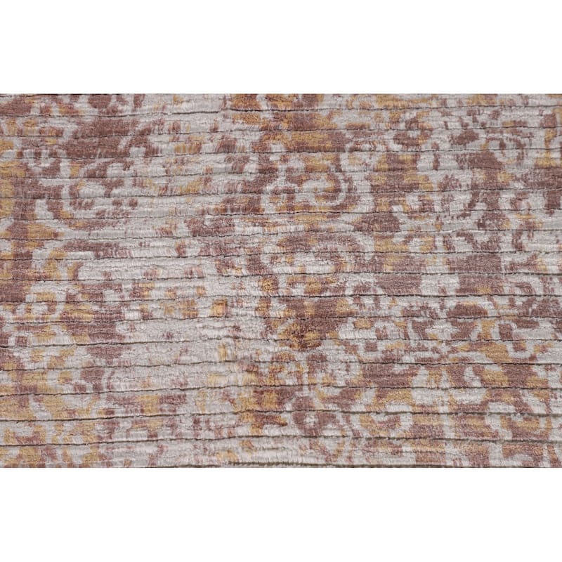 Abstract Indian Area Rug Handmade Wool Carpet - 6'3"x 8'8"