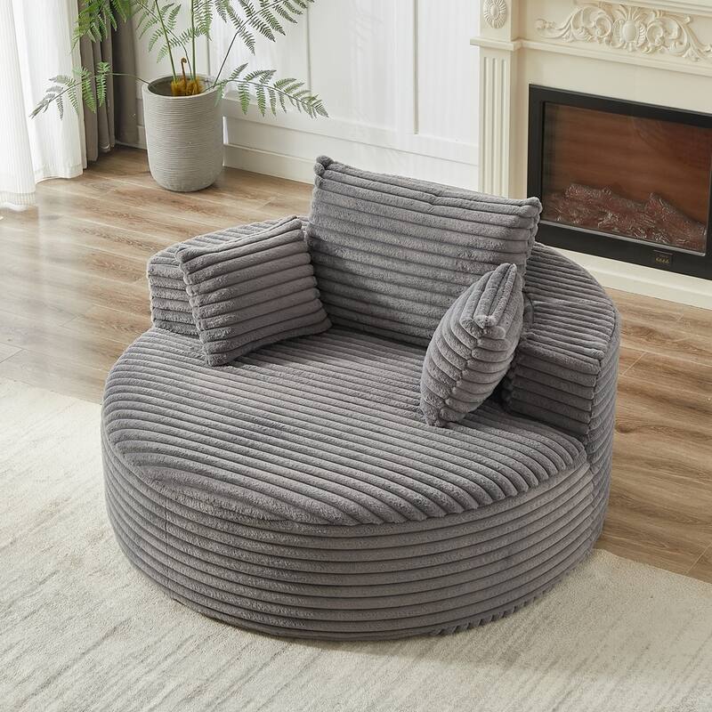 Corduroy Sponge single sofa,No Assembly Required