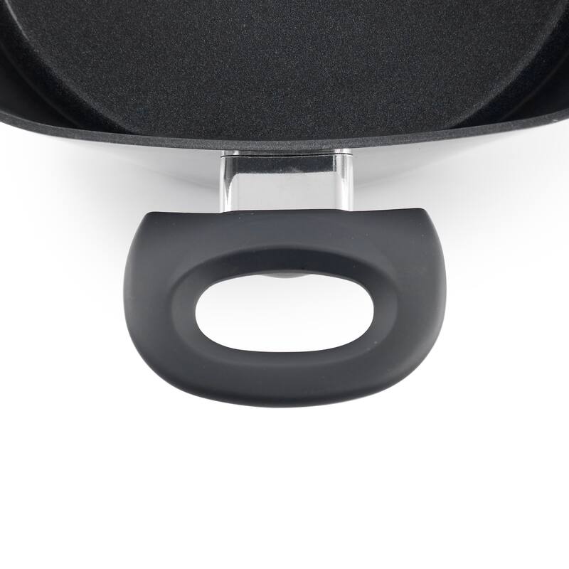 Soho Lounge Diamond 10 Piece Ceramic Nonstick Aluminum Cookware Set in Black