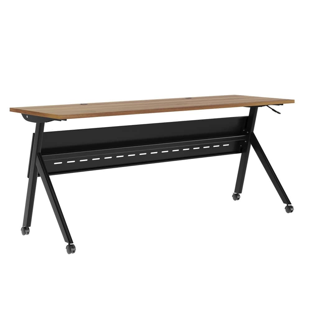 Commercial Nesting Flip Training Table with Steel Frame and Y-Legs - 23.5"W x 72"D x 30"H