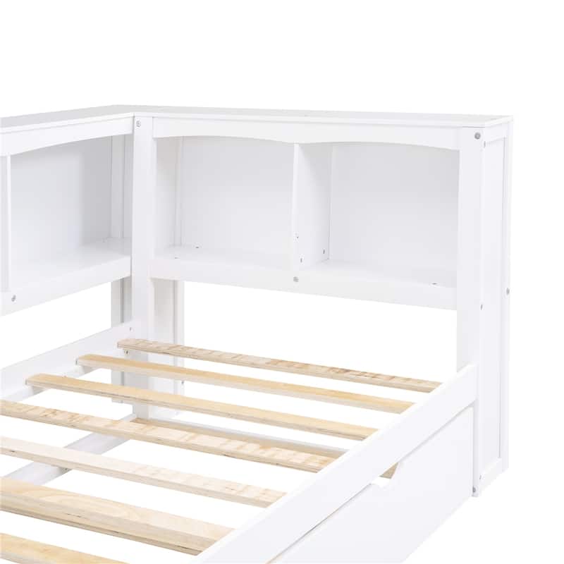 Twin Size Daybed with Trundle, Storage Cabinets and USB Ports
