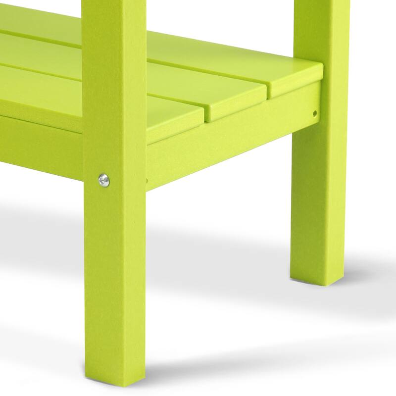 Laguna Hdpe All Weather Outdoor Patio Two Shelf Table