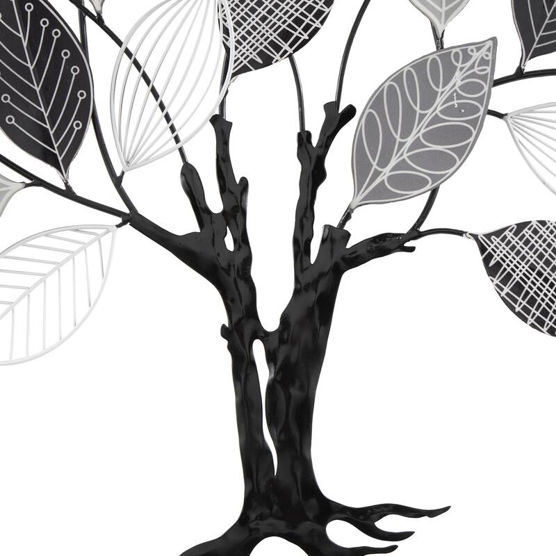 Metal Tree Decorative Sculpture - Black - Roche River Decor