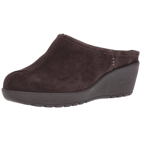 Shop Easy Spirit Womens Jaiva Leather Round Toe Clogs Overstock