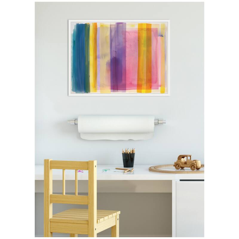 Kate and Laurel Sylvie Vibrant Lines II Framed Canvas by Amy Lighthall