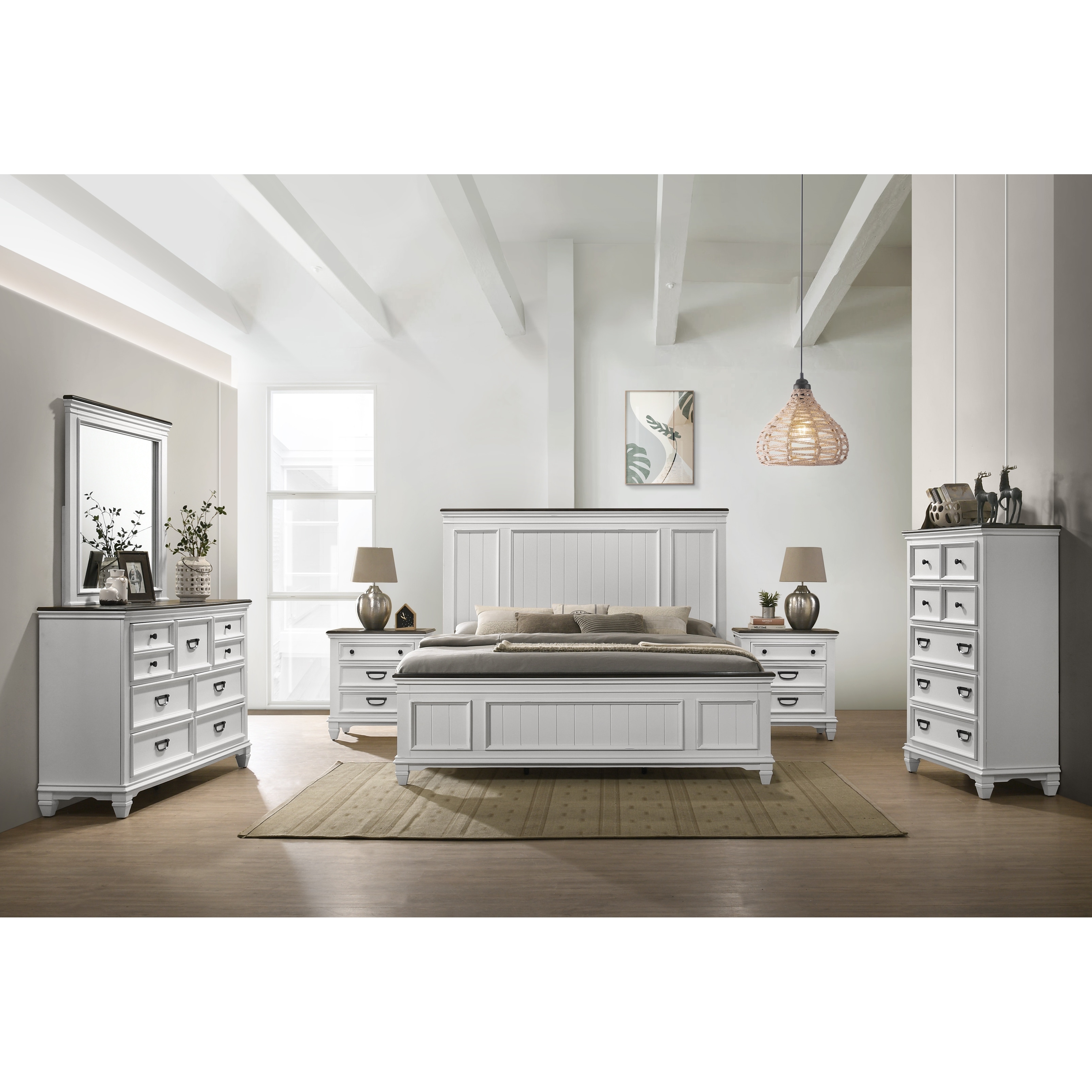 King farmhouse cheap bedroom set