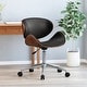 preview thumbnail 1 of 8, Dawson Indoor Upholstered Swivel Office Chair by Christopher Knight Home Walnut + Midnight + Chrome